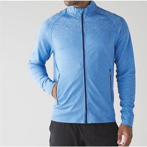 LULULEMON Jacket Pulse NEW RARE Full Zip Heather Sky Blue Size S